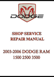 2003-2006 DODGE RAM 1500 2500 3500 SHOP SERVICE REPAIR MANUAL - PDF