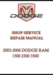 2003-2006 DODGE RAM 1500 2500 3500 SHOP SERVICE REPAIR MANUAL - PDF