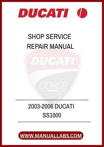 DON'T LET MECHANICAL PROBLEMS HOLD YOU BACK. INVEST IN THE 2003-2006 DUCATI SS1000 SHOP SERVICE REPAIR MANUAL TODAY AND EXPERIENCE THE SATISFACTION OF MAINTAINING 