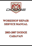 2003-2007 DODGE CARAVAN WORKSHOP REPAIR SERVICE MANUAL - PDF