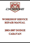 2003-2007 DODGE CARAVAN WORKSHOP SERVICE REPAIR MANUAL - PDF
