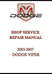 2003-2007 DODGE VIPER SHOP SERVICE REPAIR MANUAL - PDF