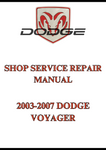 2003-2007 DODGE VOYAGER SHOP SERVICE REPAIR MANUAL - PDF
