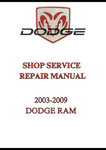 2003-2009 DODGE RAM SHOP SERVICE REPAIR MANUAL - PDF  
