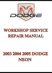 2003 2004 2005 DODGE NEON WORKSHOP SERVICE REPAIR MANUAL - PDF