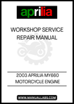 DON'T LET MECHANICAL PROBLEMS HOLD YOU BACK. INVEST IN THE 2003 APRILIA MY660 MOTORCYCLE ENGINE WORKSHOP SERVICE REPAIR MANUAL TODAY AND GAIN THE KNOWLEDGE TO KEEP YOUR RIDE IN TOP CONDITION. DOWNLOAD YOUR COPY NOW AND EXPERIENCE THE SATISFACTION OF MAINTAINING YOUR MOTORCYCLE LIKE A PRO!