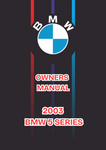 2003 BMW 5 SERIES OWNERS MANUAL - PDF