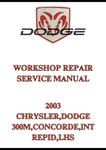 2003 CHRYSLER,DODGE 300M,CONCORDE,INTREPID,LHS WORKSHOP REPAIR SERVICE MANUAL - PDF