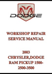 2003 CHRYSLER,DODGE RAM PICKUP 1500-2500-3500 WORKSHOP REPAIR SERVICE MANUAL - PDF