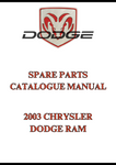 2003 CHRYSLER DODGE RAM SPARE PARTS CATALOGUE MANUAL - PDF