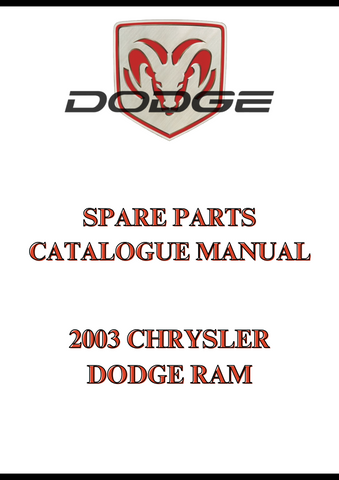2003 CHRYSLER DODGE RAM SPARE PARTS CATALOGUE MANUAL - PDF
