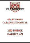 2003 DODGE DACOTA AN SPARE PARTS CATALOGUE MANUAL - PDF