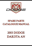 2003 DODGE DAKOTA AN SPARE PARTS CATALOGUE MANUAL - PDF