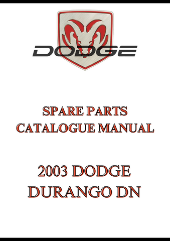 2003 DODGE DURANGO DN SPARE PARTS CATALOGUE MANUAL - PDF