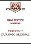 2003 DODGE DURANGO ORIGINAL SHOP SERVICE MANUAL - PDF