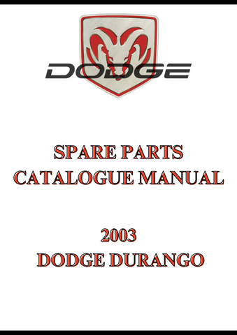 2003 DODGE DURANGO SPARE PARTS CATALOGUE MANUAL - PDF