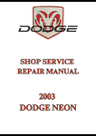 2003 DODGE NEON SHOP SERVICE REPAIR MANUAL - PDF
