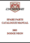 2003 DODGE NEON SPARE PARTS CATALOGUE MANUAL - PDF