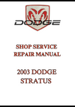 2003 DODGE STRATUS SHOP SERVICE REPAIR MANUAL - PDF