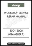 UNLOCK THE FULL POTENTIAL OF YOUR 2004-2005 JEEP WRANGLER TJ WITH OUR COMPREHENSIVE WORKSHOP SERVICE REPAIR MANUAL. THIS ESSENTIAL GUIDE IS DESIGNED FOR BOTH SEASONED MECHANICS AND DIY ENTHUSIASTS, PROVIDING DETAILED INSTRUCTIONS AND DIAGRAMS TO TACKLE ANY REPAIR OR MAINTENANCE TASK WITH CONFIDENCE.