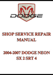 2004-2007 DODGE NEON SX 2 SRT 4 SHOP SERVICE REPAIR MANUAL - PDF