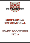 2004-2007 DODGE VIPER SRT 10 SHOP SERVICE REPAIR MANUAL - PDF