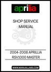 UNLOCK THE FULL POTENTIAL OF YOUR 2004-2008 APRILIA RSV1000 WITH OUR COMPREHENSIVE MASTER SHOP SERVICE MANUAL IN PDF FORMAT. THIS ESSENTIAL GUIDE IS DESIGNED FOR BOTH SEASONED MECHANICS AND ENTHUSIASTIC DIYERS, PROVIDING DETAILED INSTRUCTIONS AND INSIGHTS TO KEEP YOUR MOTORCYCLE RUNNING AT ITS BEST.