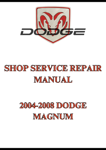 2004-2008 DODGE MAGNUM, SHOP SERVICE REPAIR MANUAL - PDF