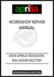UNLOCK THE FULL POTENTIAL OF YOUR 2004 APRILIA RSV1000R WITH OUR COMPREHENSIVE FACTORY WORKSHOP REPAIR MANUAL IN PDF FORMAT. THIS ESSENTIAL GUIDE IS DESIGNED FOR BOTH SEASONED MECHANICS AND PASSIONATE DIY ENTHUSIASTS, PROVIDING DETAILED INSTRUCTIONS AND INSIGHTS TO KEEP YOUR MOTORCYCLE IN PEAK CONDITION.