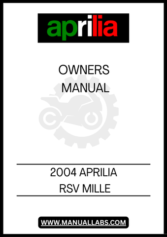 DISCOVER THE ULTIMATE RESOURCE FOR YOUR 2004 APRILIA RSV MILLE WITH OUR COMPREHENSIVE OWNER'S MANUAL, NOW AVAILABLE AS AN INSTANT PDF FILE. THIS DIGITAL GUIDE IS DESIGNED TO PROVIDE YOU WITH ALL THE ESSENTIAL INFORMATION YOU NEED TO MAINTAIN AND ENJOY YOUR MOTORCYCLE TO THE FULLEST.