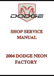 2004 DODGE NEON FACTORY SHOP SERVICE MANUAL - PDF