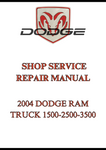 2004 DODGE RAM TRUCK 1500-2500-3500 SHOP SERVICE REPAIR MANUAL - PDF