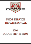 2004 DODGE SRT-4 NEON SHOP SERVICE REPAIR MANUAL - PDF