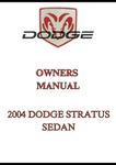 2004 DODGE STRATUS SEDAN OWNERS MANUAL - PDF