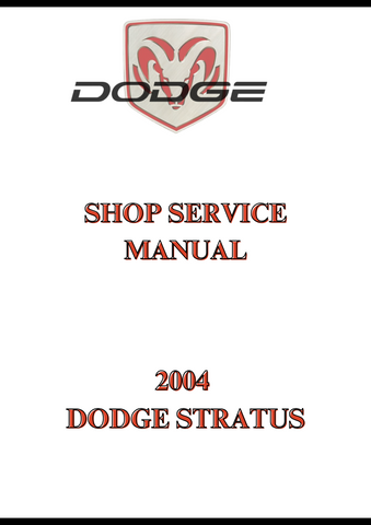 2004 DODGE STRATUS SHOP SERVICE MANUAL - PDF