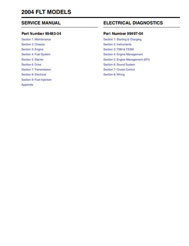 Unlock the full potential of your 2004 Harley-Davidson Touring models with the comprehensive Service Manual 99483-04, available in a convenient PDF format. This essential guide covers the FLHR, FLHTC, FLHTCU, FLHT, FLTR, and FLTRI models, providing detailed instructions, diagrams, and troubleshooting tips to keep your bike running smoothly. Whether you're a seasoned mechanic or a DIY enthusiast, this manual is your go-to resource for maintenance and repair, ensuring your ride remains in peak condition for