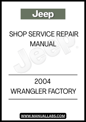 REV UP YOUR DIY SKILLS WITH THE 2004 JEEP WRANGLER FACTORY SHOP SERVICE REPAIR MANUAL. THIS COMPREHENSIVE GUIDE IS AN ESSENTIAL RESOURCE FOR ANY JEEP ENTHUSIAST OR MECHANIC, PROVIDING DETAILED INSTRUCTIONS AND DIAGRAMS TO HELP YOU TACKLE REPAIRS AND MAINTENANCE WITH CONFIDENCE.