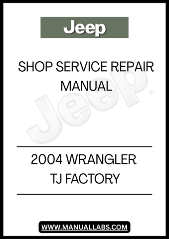 DISCOVER THE ULTIMATE RESOURCE FOR MAINTAINING AND REPAIRING YOUR 2004 JEEP WRANGLER TJ WITH THE FACTORY SHOP SERVICE REPAIR MANUAL. THIS COMPREHENSIVE GUIDE IS DESIGNED SPECIFICALLY FOR JEEP ENTHUSIASTS AND MECHANICS ALIKE, PROVIDING DETAILED INSTRUCTIONS AND DIAGRAMS TO ENSURE YOUR VEHICLE RUNS SMOOTHLY AND EFFICIENTLY.
