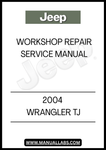 REV UP YOUR DIY SKILLS WITH THE 2004 JEEP WRANGLER TJ WORKSHOP REPAIR SERVICE MANUAL. THIS COMPREHENSIVE GUIDE IS DESIGNED SPECIFICALLY FOR JEEP ENTHUSIASTS AND MECHANICS ALIKE, PROVIDING DETAILED INSTRUCTIONS AND DIAGRAMS TO TACKLE ANY REPAIR OR MAINTENANCE TASK WITH CONFIDENCE.
