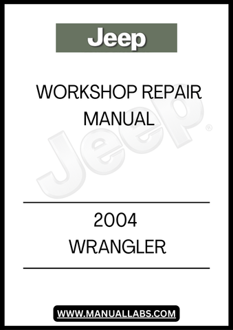 REV UP YOUR DIY SKILLS WITH THE 2004 JEEP WRANGLER WORKSHOP REPAIR MANUAL, YOUR ULTIMATE GUIDE TO MAINTAINING AND REPAIRING YOUR BELOVED VEHICLE. THIS COMPREHENSIVE MANUAL IS DESIGNED SPECIFICALLY FOR THE 2004 JEEP WRANGLER, PROVIDING DETAILED INSTRUCTIONS AND DIAGRAMS THAT MAKE EVEN THE MOST COMPLEX REPAIRS MANAGEABLE. WHETHER YOU'RE A SEASONED MECHANIC OR A WEEKEND WARRIOR, THIS MANUAL IS AN ESSENTIAL TOOL FOR ANYONE LOOKING TO KEEP THEIR JEEP IN TOP CONDITION.