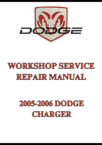 2005-2006 DODGE CHARGER WORKSHOP SERVICE REPAIR MANUAL - PDF