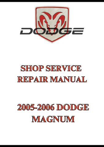 2005-2006 DODGE MAGNUM WORKSHOP SERVICE REPAIR MANUAL - PDF