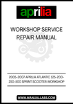 UNLOCK THE FULL POTENTIAL OF YOUR 2005-2007 APRILIA ATLANTIC 125-200-250-500 SPRINT SCOOTER WITH OUR COMPREHENSIVE WORKSHOP SERVICE REPAIR MANUAL. THIS PDF FILE IS AN ESSENTIAL RESOURCE FOR BOTH NOVICE AND EXPERIENCED MECHANICS, PROVIDING DETAILED INSTRUCTIONS AND DIAGRAMS TO GUIDE YOU THROUGH EVERY REPAIR AND MAINTENANCE TASK.
