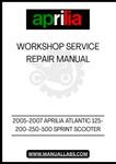 INVEST IN YOUR SCOOTER'S LONGEVITY AND PERFORMANCE TODAY. DOWNLOAD THE WORKSHOP SERVICE REPAIR MANUAL AND ENSURE THAT YOUR APRILIA ATLANTIC REMAINS IN TOP CONDITION FOR YEARS TO COME. DON'T MISS OUT ON THIS INVALUABLE TOOL FOR ANY SCOOTER ENTHUSIAST!
