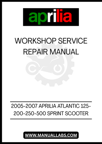 INVEST IN YOUR SCOOTER'S LONGEVITY AND PERFORMANCE TODAY. DOWNLOAD THE WORKSHOP SERVICE REPAIR MANUAL AND ENSURE THAT YOUR APRILIA ATLANTIC REMAINS IN TOP CONDITION FOR YEARS TO COME. DON'T MISS OUT ON THIS INVALUABLE TOOL FOR ANY SCOOTER ENTHUSIAST!