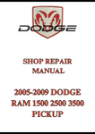 2005-2009 DODGE RAM 1500 2500 3500 PICKUP SHOP REPAIR MANUAL - PDF