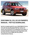 2005 BMW X3, 2.5I, X3 3.0I MANUAL