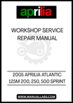UNLOCK THE FULL POTENTIAL OF YOUR 2005 APRILIA ATLANTIC 125M WITH OUR COMPREHENSIVE WORKSHOP SERVICE REPAIR MANUAL. THIS PDF FILE IS METICULOUSLY DESIGNED TO PROVIDE YOU WITH DETAILED INSTRUCTIONS AND INSIGHTS, ENSURING THAT YOU CAN TACKLE ANY MAINTENANCE OR REPAIR TASK WITH CONFIDENCE. 