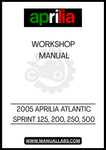 UNLOCK THE FULL POTENTIAL OF YOUR 2005 APRILIA ATLANTIC SPRINT WITH OUR COMPREHENSIVE WORKSHOP MANUAL, AVAILABLE IN A CONVENIENT PDF FORMAT. THIS ESSENTIAL GUIDE COVERS MODELS 125, 200, 250, AND 500, PROVIDING YOU WITH DETAILED INSTRUCTIONS AND INSIGHTS TO KEEP YOUR SCOOTER RUNNING SMOOTHLY.