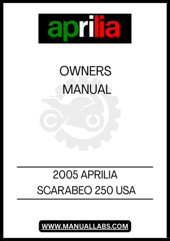 DISCOVER THE ULTIMATE RESOURCE FOR YOUR 2005 APRILIA SCARABEO 250 WITH OUR COMPREHENSIVE USA OWNERS MANUAL IN PDF FORMAT. THIS DIGITAL GUIDE IS DESIGNED TO PROVIDE YOU WITH ALL THE ESSENTIAL INFORMATION YOU NEED TO MAINTAIN AND OPERATE YOUR SCOOTER EFFICIENTLY. 